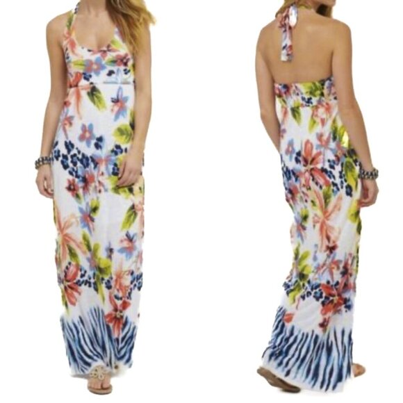 Tommy Bahama Bungaroo Blooms Halter Maxi Summer Dress Size XXS - Picture 1 of 6